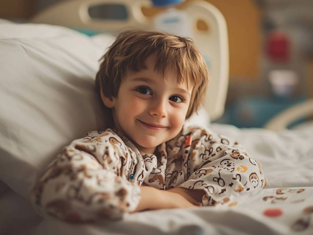 Un niño ingresado en el hospital