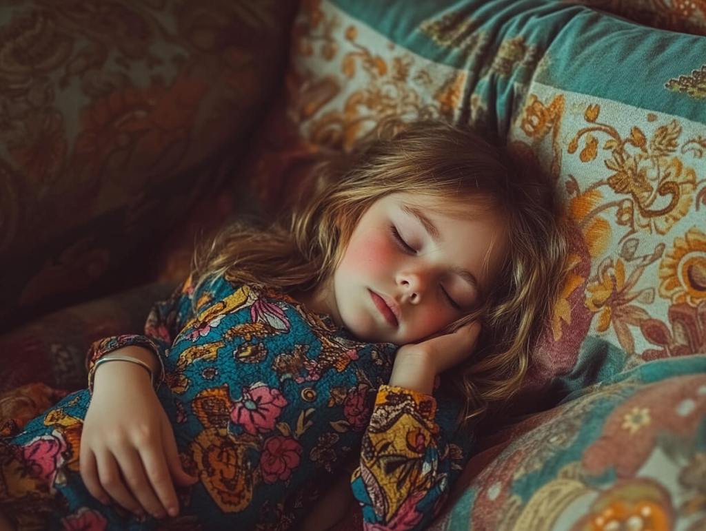 Una niña dormida profundamente