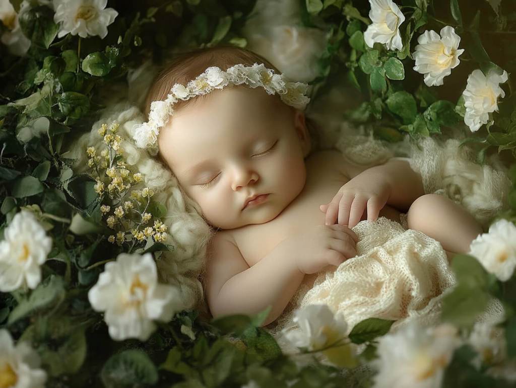 Una niña pequeña con diadema
