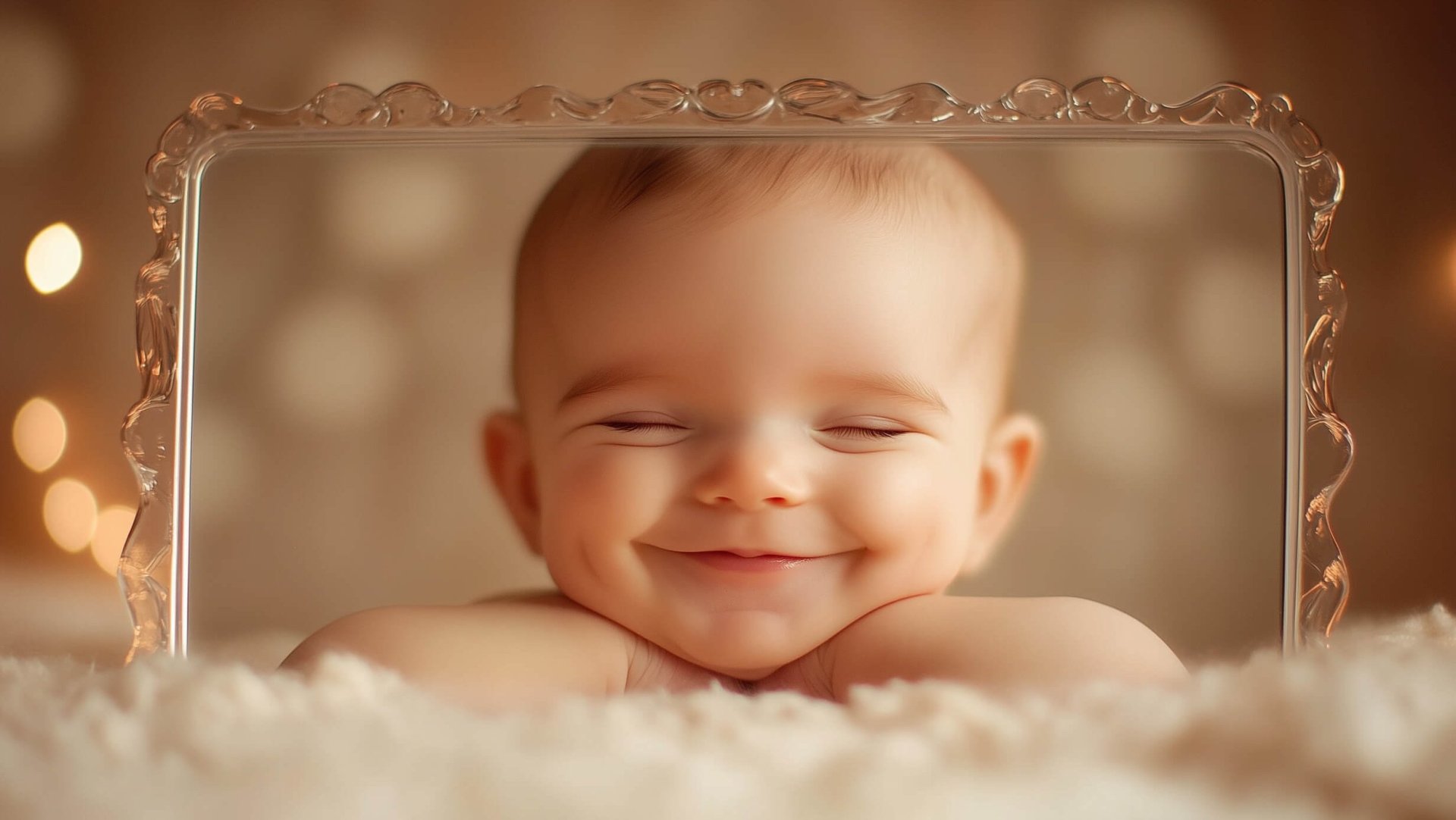 Un bebé sonriente