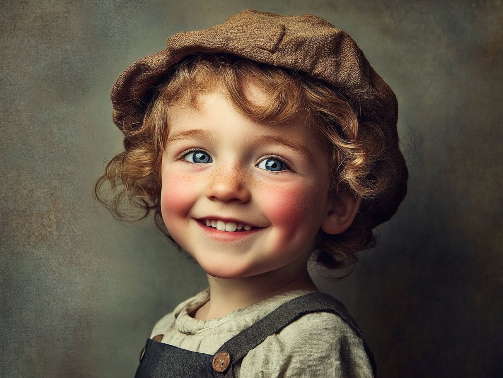 Un niño con boina
