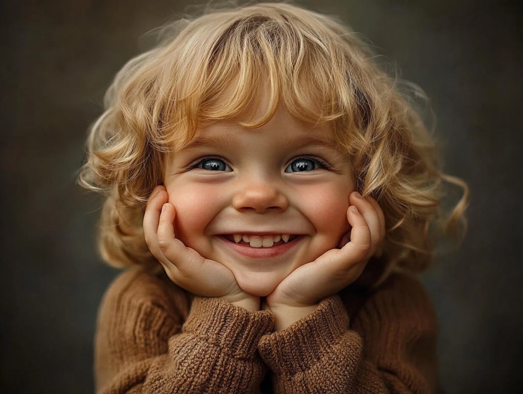Retrato de un niño risueño