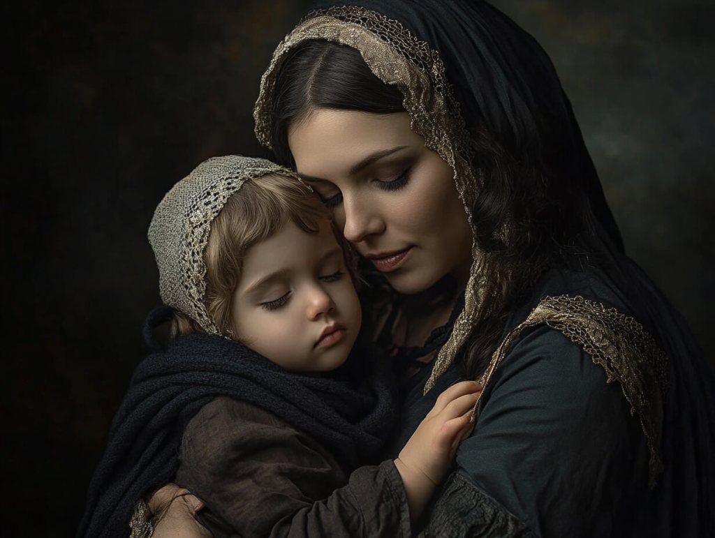 Retrato de una madre y su hijo