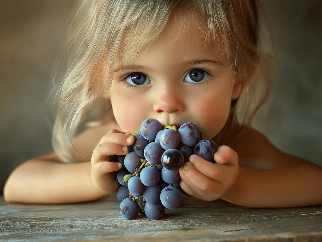 Las niñas y niños pequeños no deben comer uvas enteras