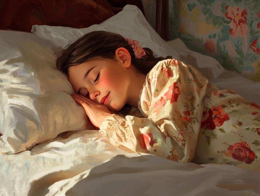 Una niña, durmiendo plácidamente