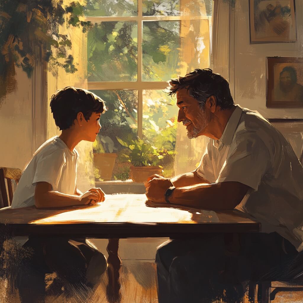 padre mentira niños