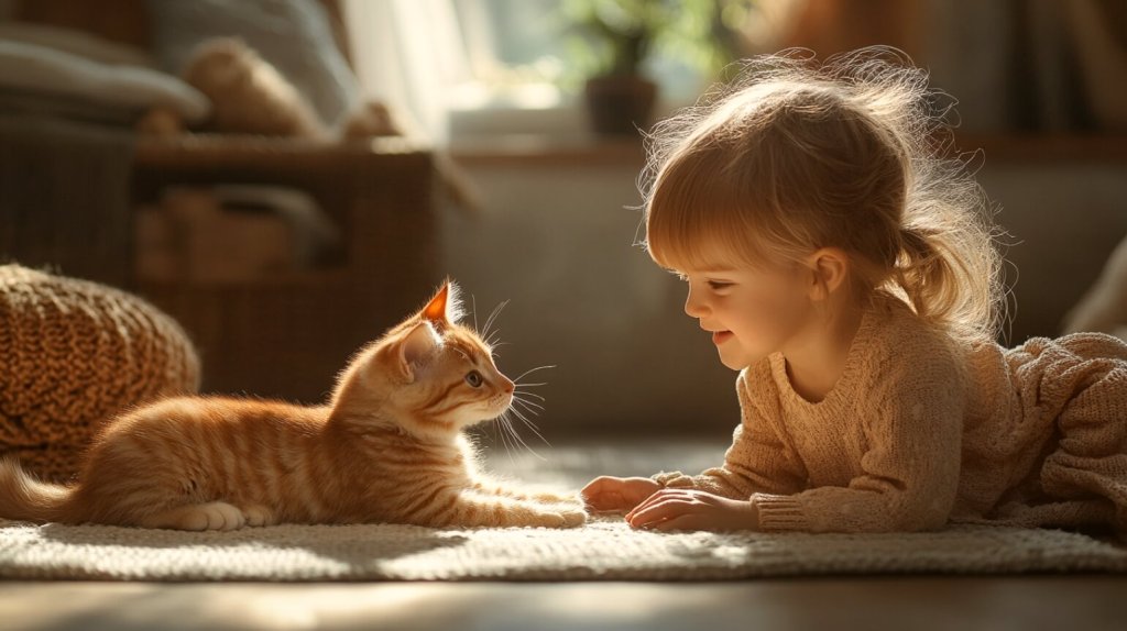 Convivir con gatos durante la infancia