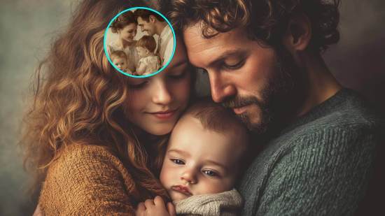 Una pareja con su hijo pequeño