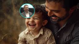 Padre e hijo felices. En pequeño, el neuropsicólogo Álvaro Bilbao