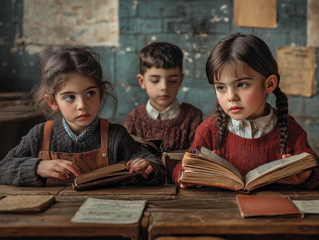 Un grupo de alumnos en la escuela