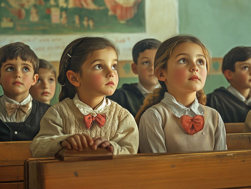 Dos alumnas atienden en clase