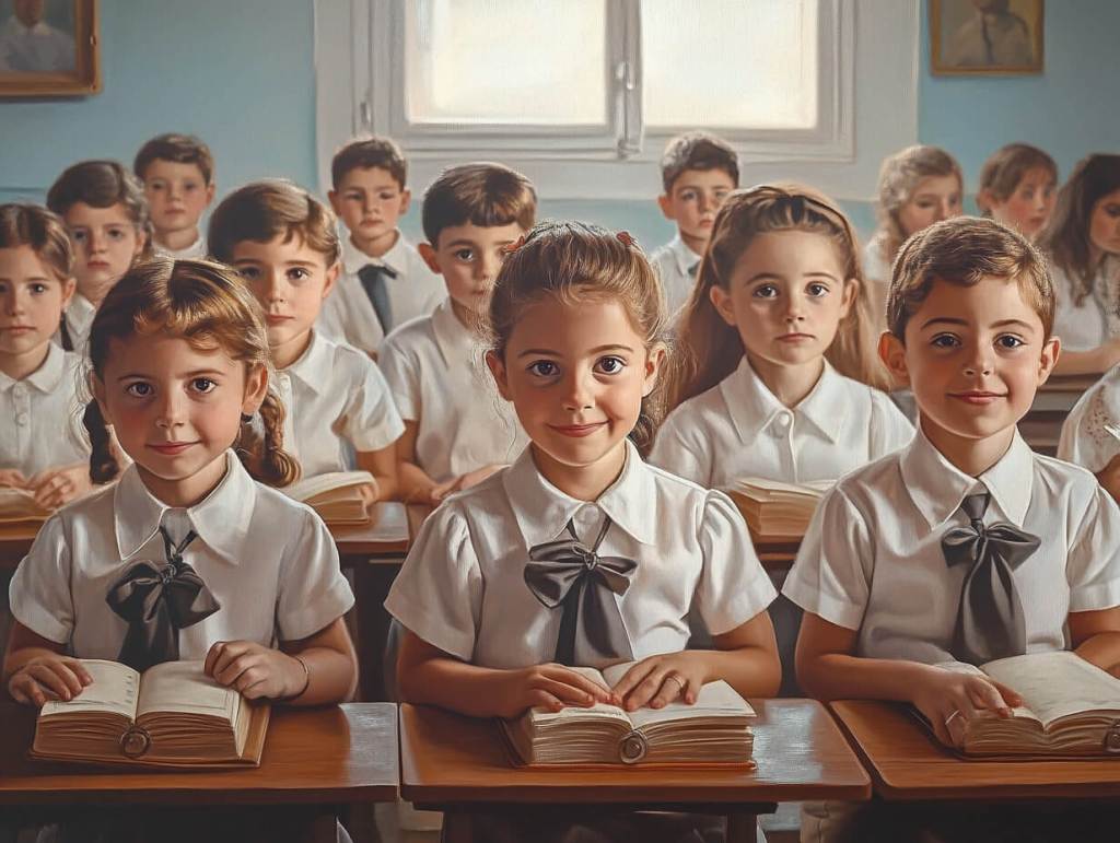 Alumnos y alumnas de una clase posan para una foto