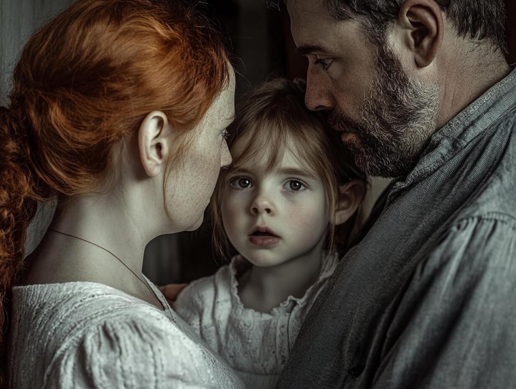 Una familia mantiene una conversación seria con su hija