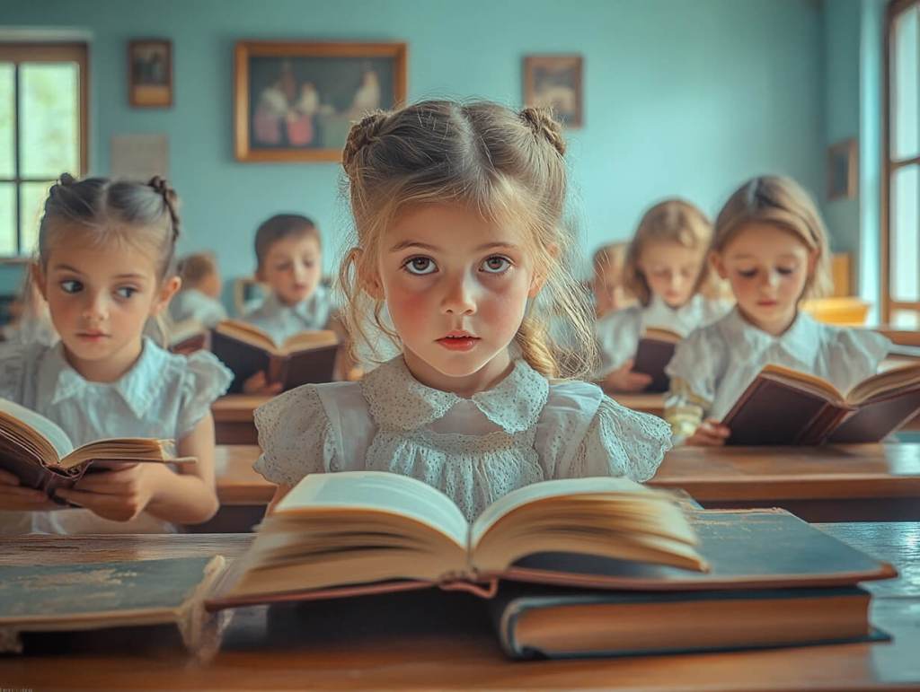 Un aclase, con cada alumna y alumno leyendo su libro