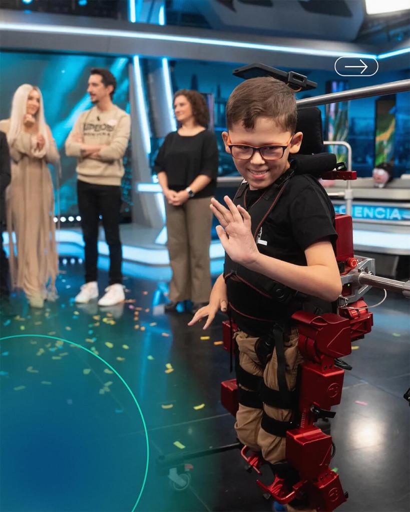 Jorge, cuando llevó el exoesqueleto a El Hormiguero en 2023