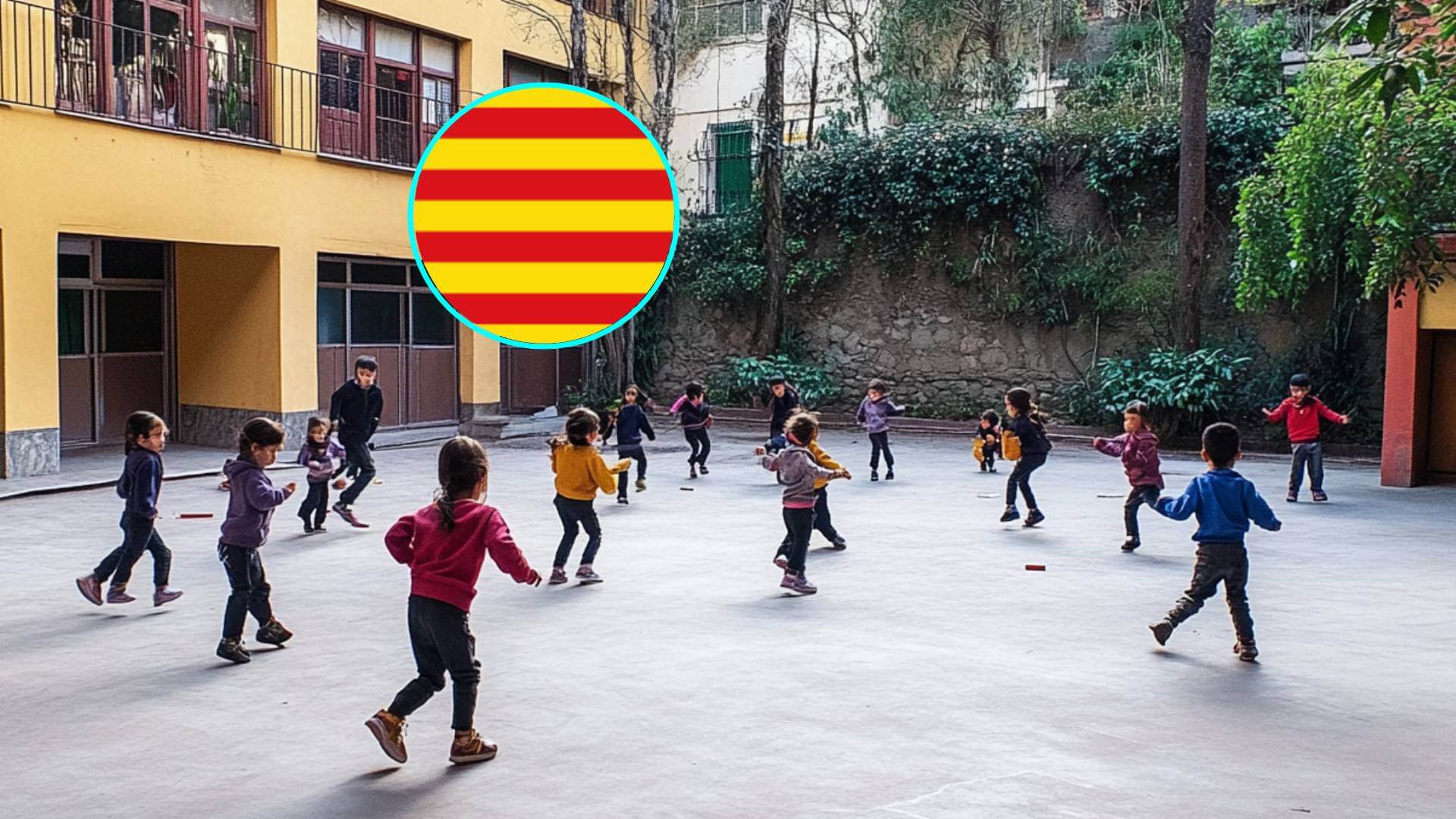 Cataluña blida los patios de sus colegios