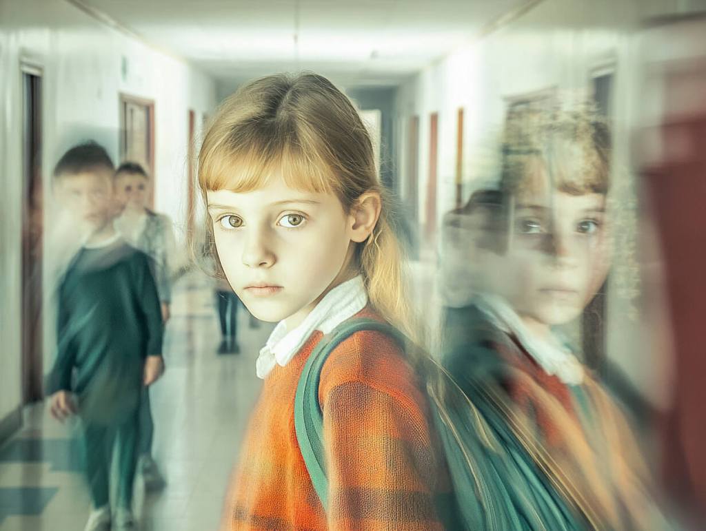 Niña en el colegio