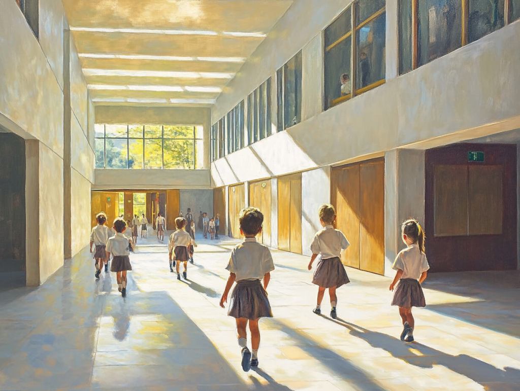 Pasillos de un colegio