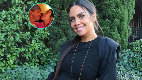 Primer plano de Cristina Pedroche. En la imagen de detalle, la presentadora y su marido, Dabiz Muñoz