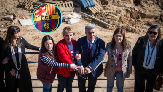 La comitiva del Barcelona, en los municipiso afectados por la DANA