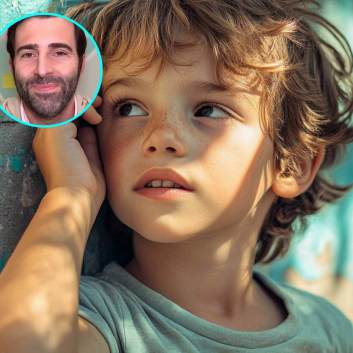 Un niño pequeño, relajado. En detalle, el psicólogo Javier de HAro.