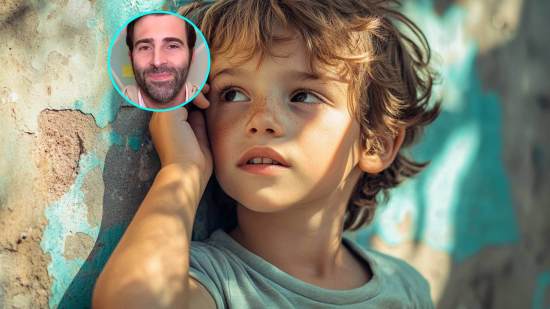Un niño pequeño, relajado. En detalle, el psicólogo Javier de HAro.