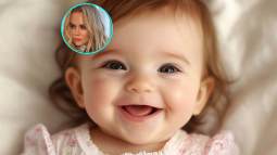 Una niña pequeña sonriente. En detalle, Nicole Kidman