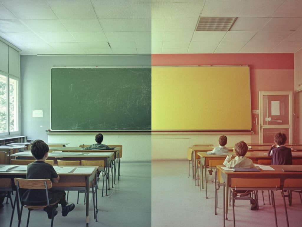 Un colegio con poca asistencia