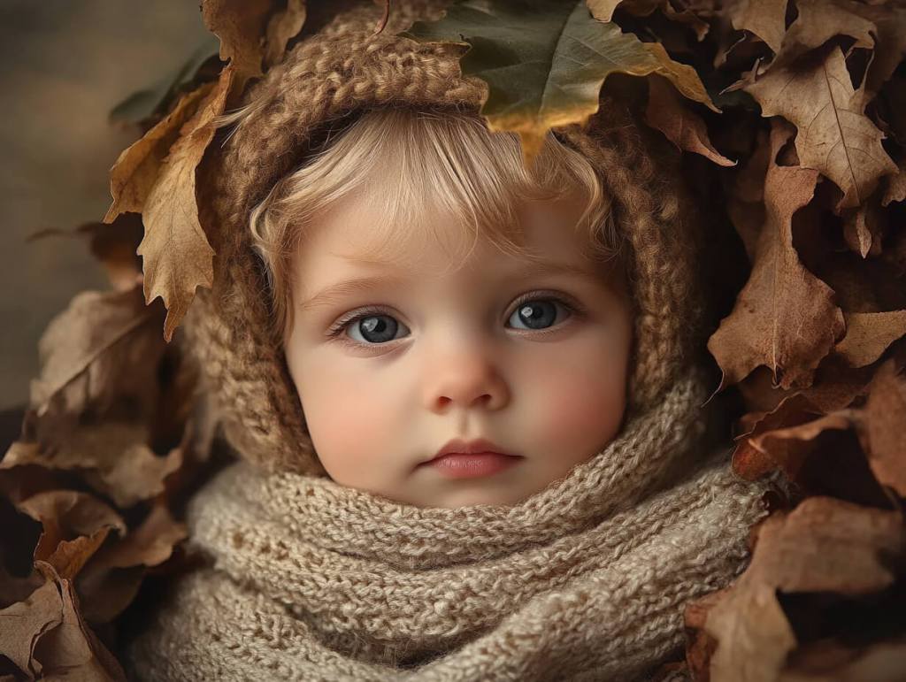 Un niño pequeño rubio