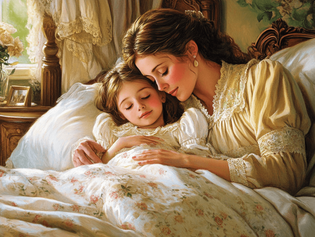 Madre e hija, en la cama, un lugar ideal para conectar con los niños
