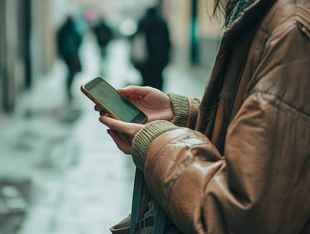 Una persona mira su teléfono móvil