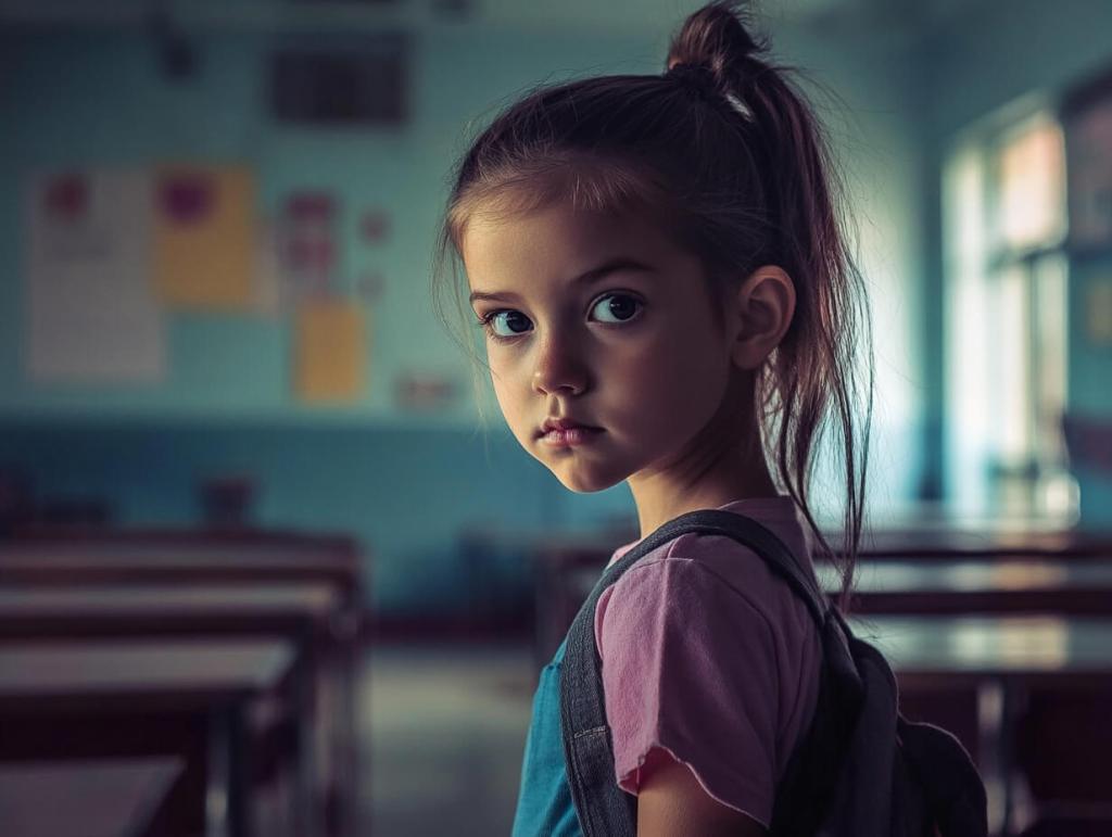 Una niña en el colegio