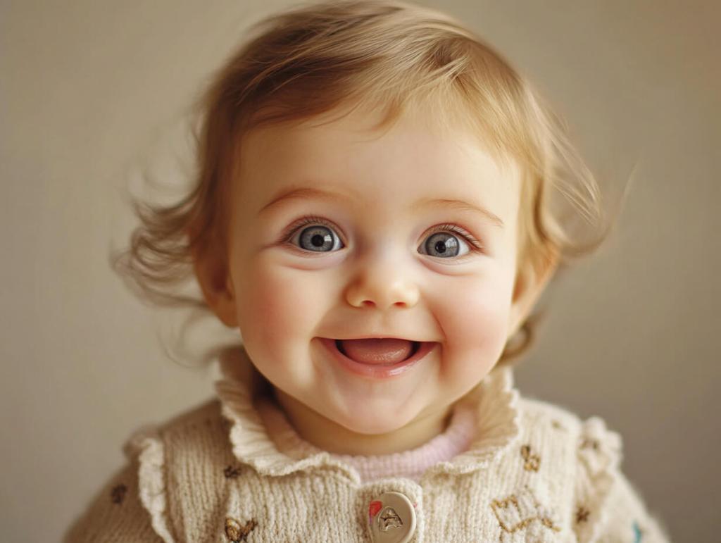 Una niña pequeña sonriente