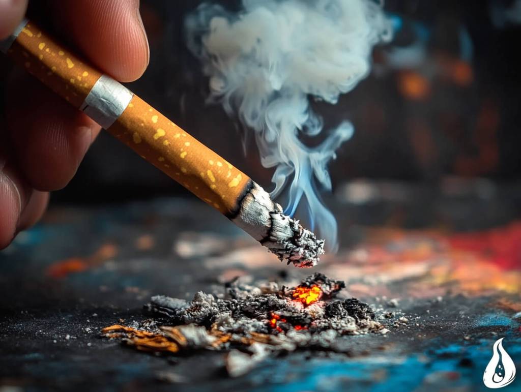 Un cigarro encendido
