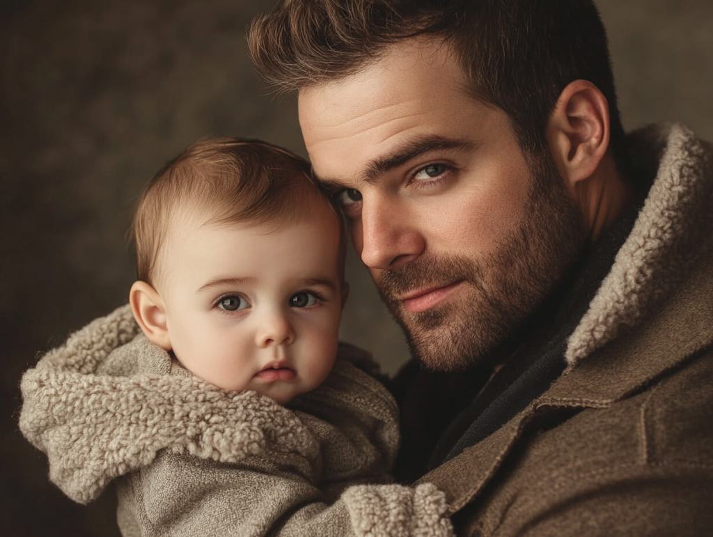 Un padre con su bebé