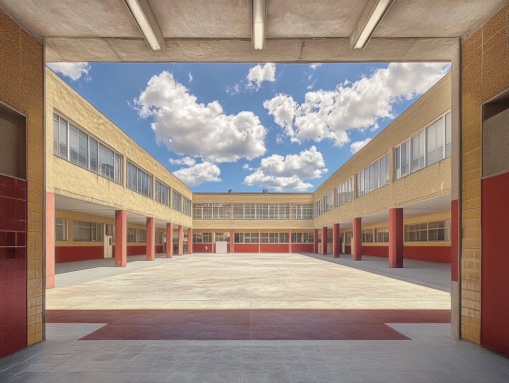 Un colegio fuera del horario lectivo