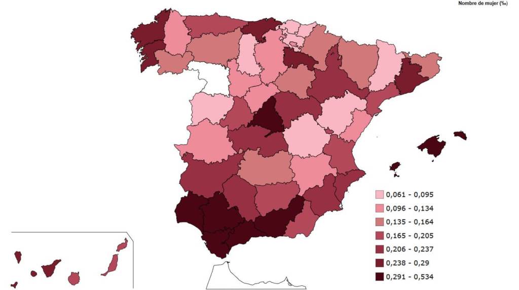 Distribución del nombre de niña Julieta