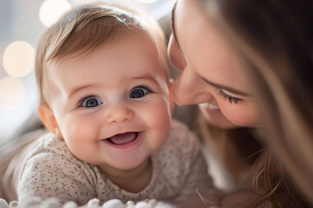 Madre e hijo jugando