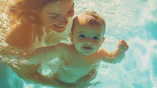 la actividad acuática potencia el desarrollo de tu bebé