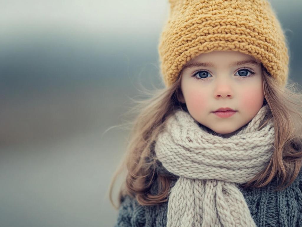 Niña abrigada