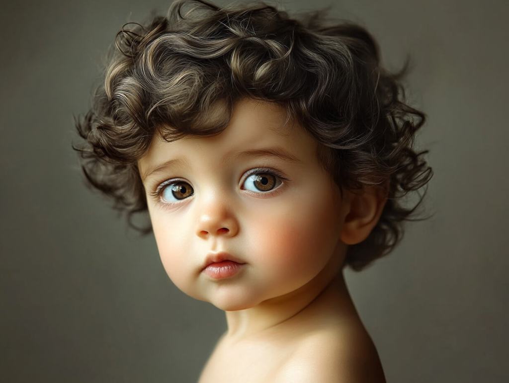 Un niño pequeño moreno