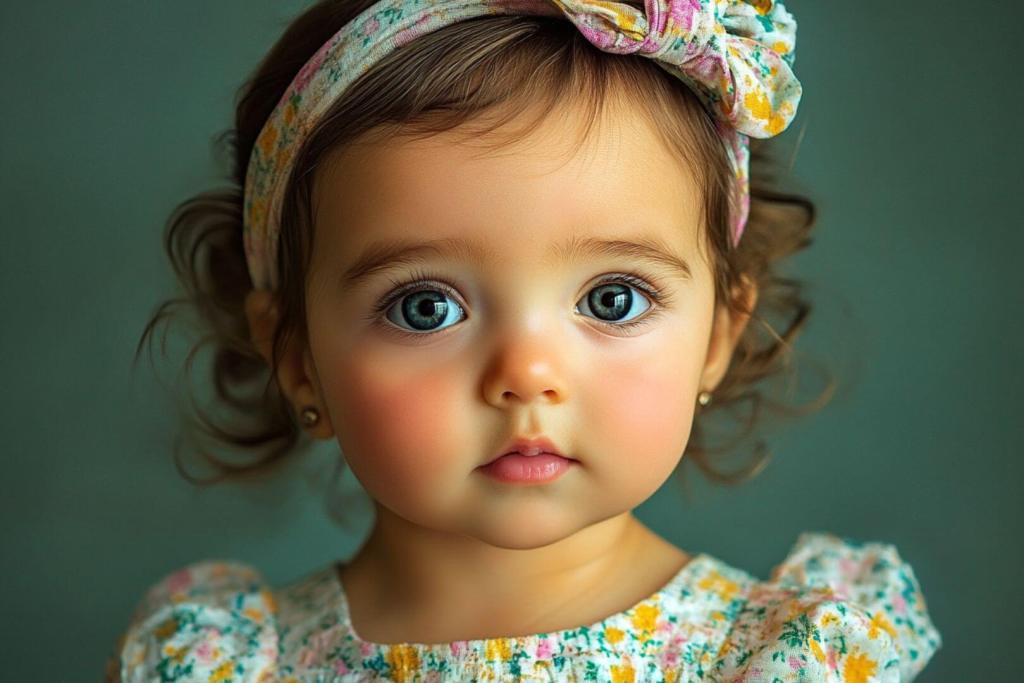Retrato de una niña con diadema