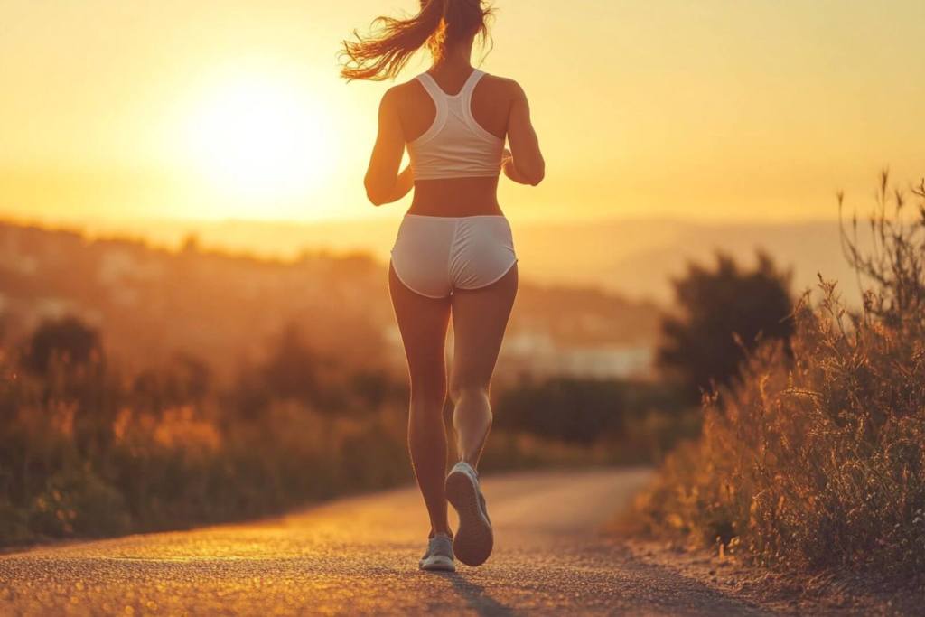 Una mujer joven haciendo deporte
