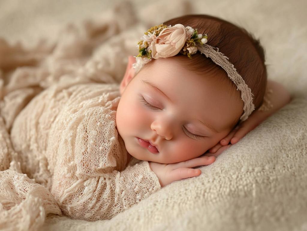 niña recien nacida dormida
