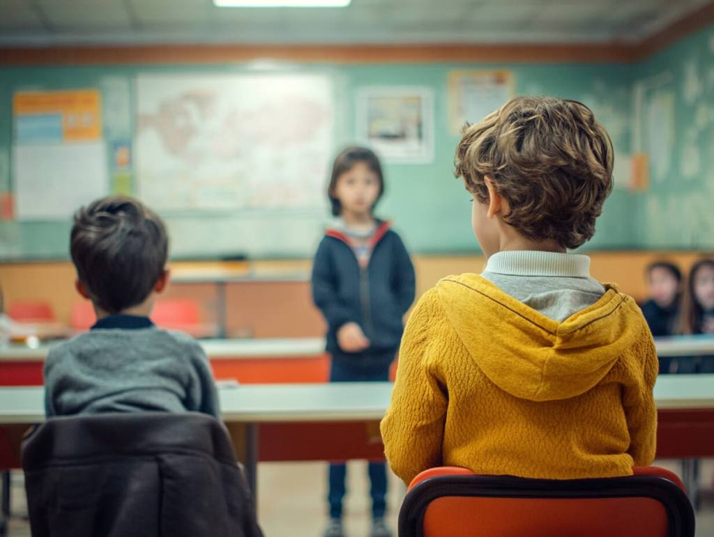 niños en clase