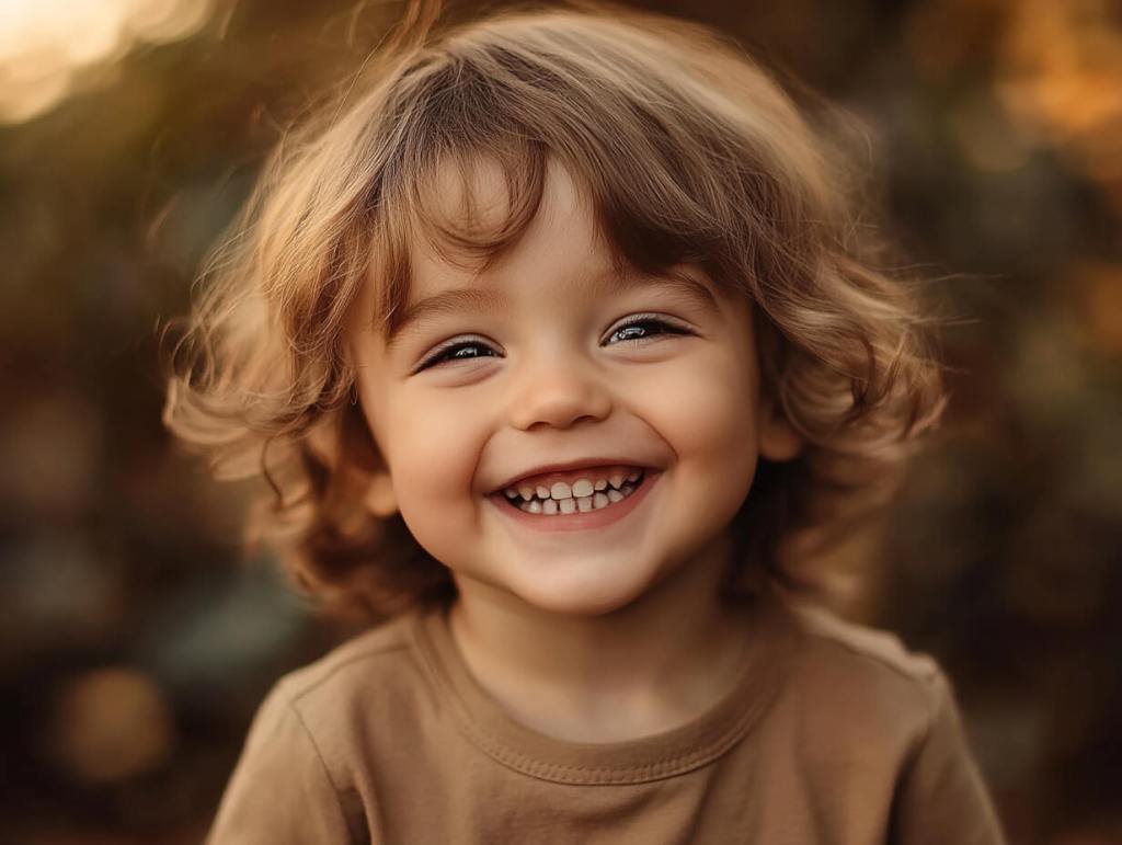 Retrato de un niño feliz