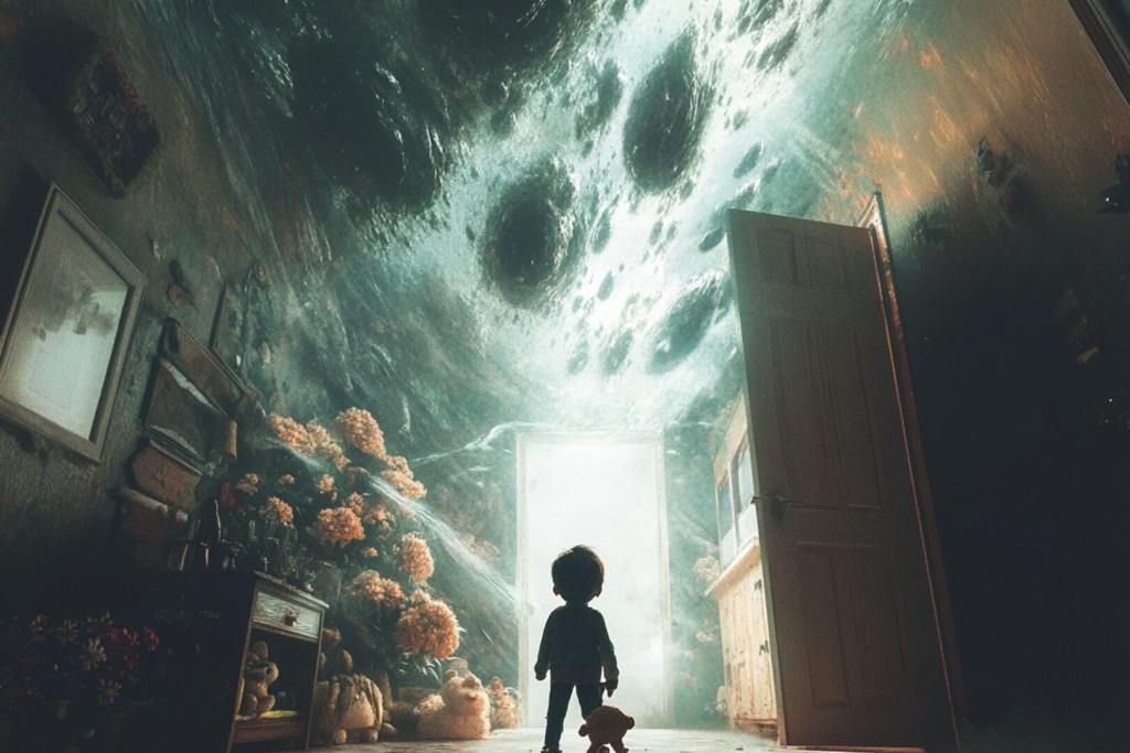 Ilustración que muestra la ansiedad desde el punto de vista de un niño
