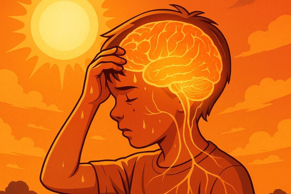 Incluso unos pocos días de calor pueden alterar la actividad cerebral en la infancia, según un nuevo estudio europeo