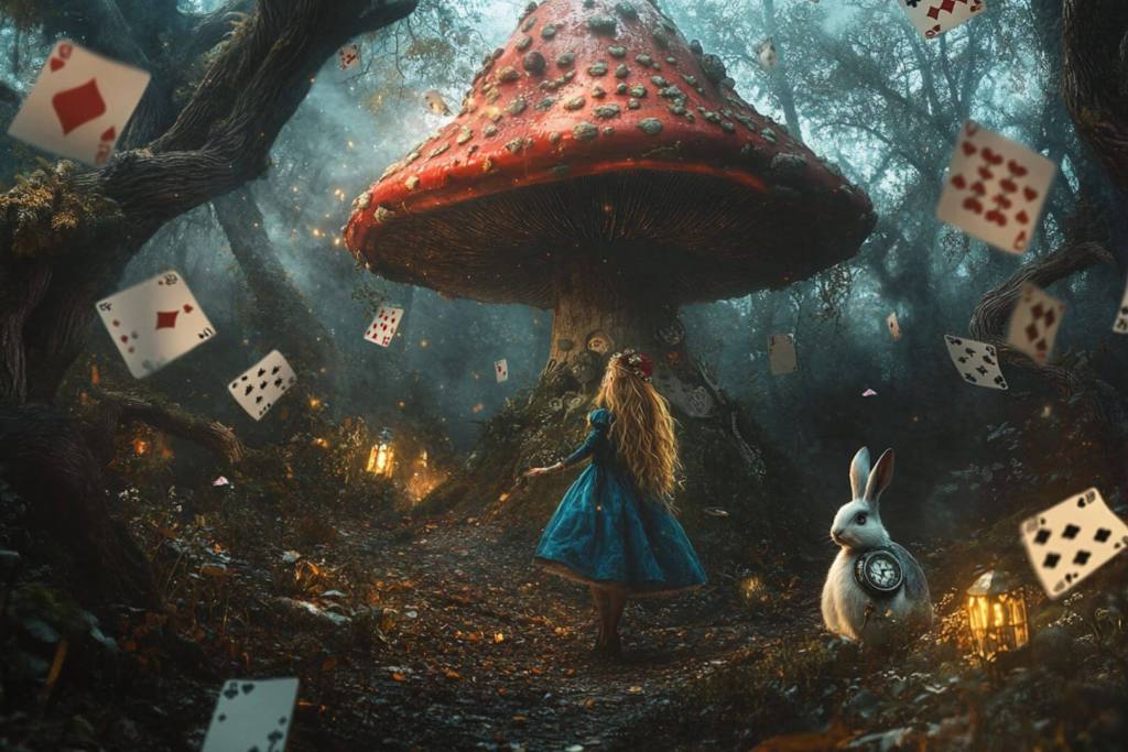 Imagen creada por IA inspirada en Los mundos de Alicia
