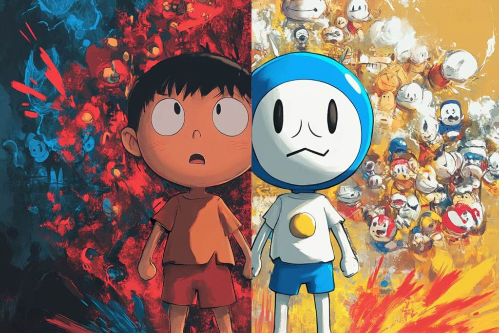 El estudio aborda cómo influyen en los niños dos tipos de dibujos en función de la estructura